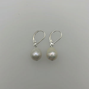 French Wire and Baroque Pearl Earrings