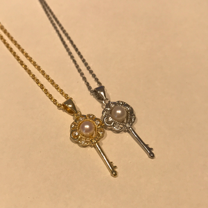 Akoya Sea Pearl Key Necklaces
