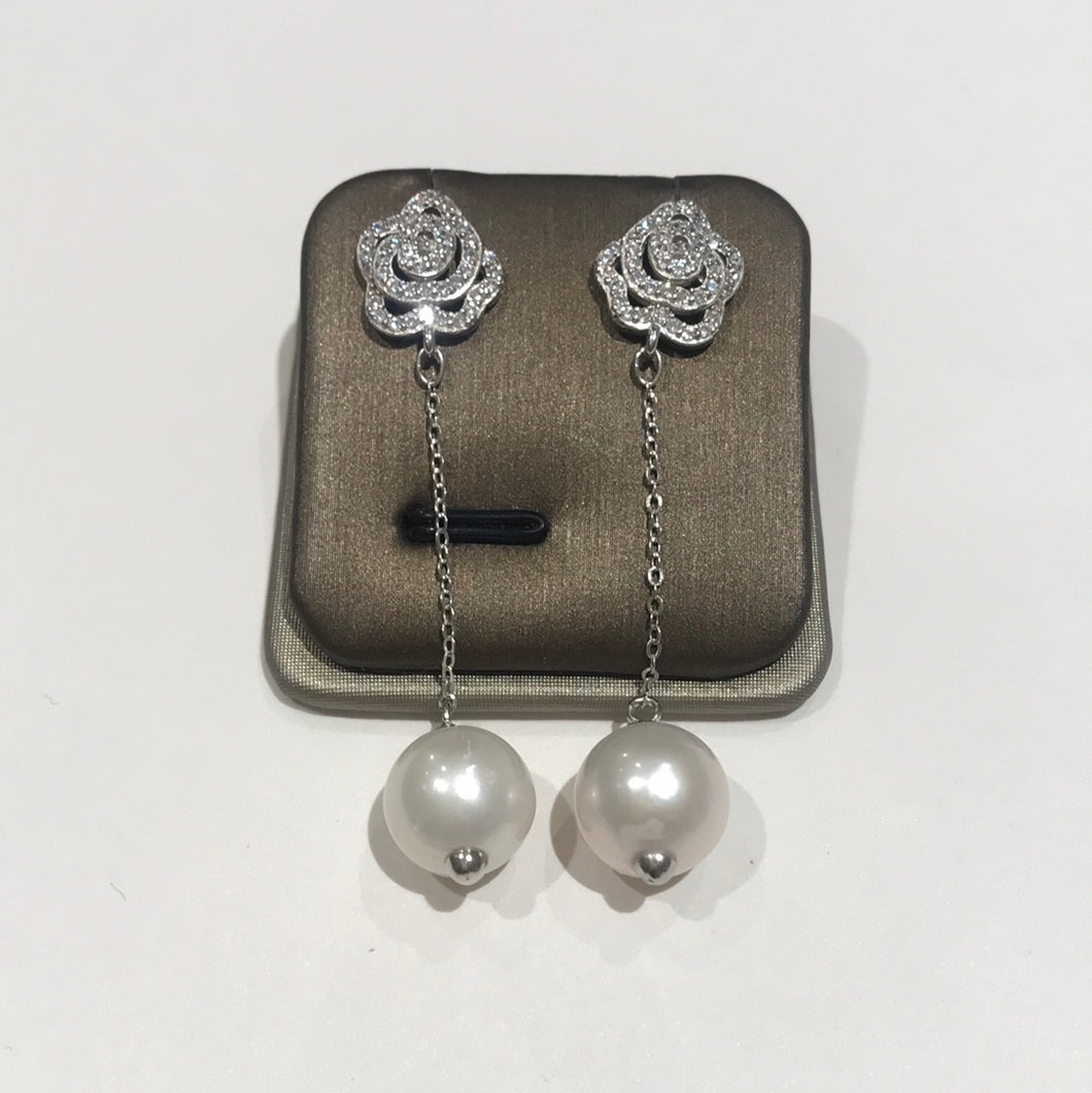 Camellia Silver Earrings