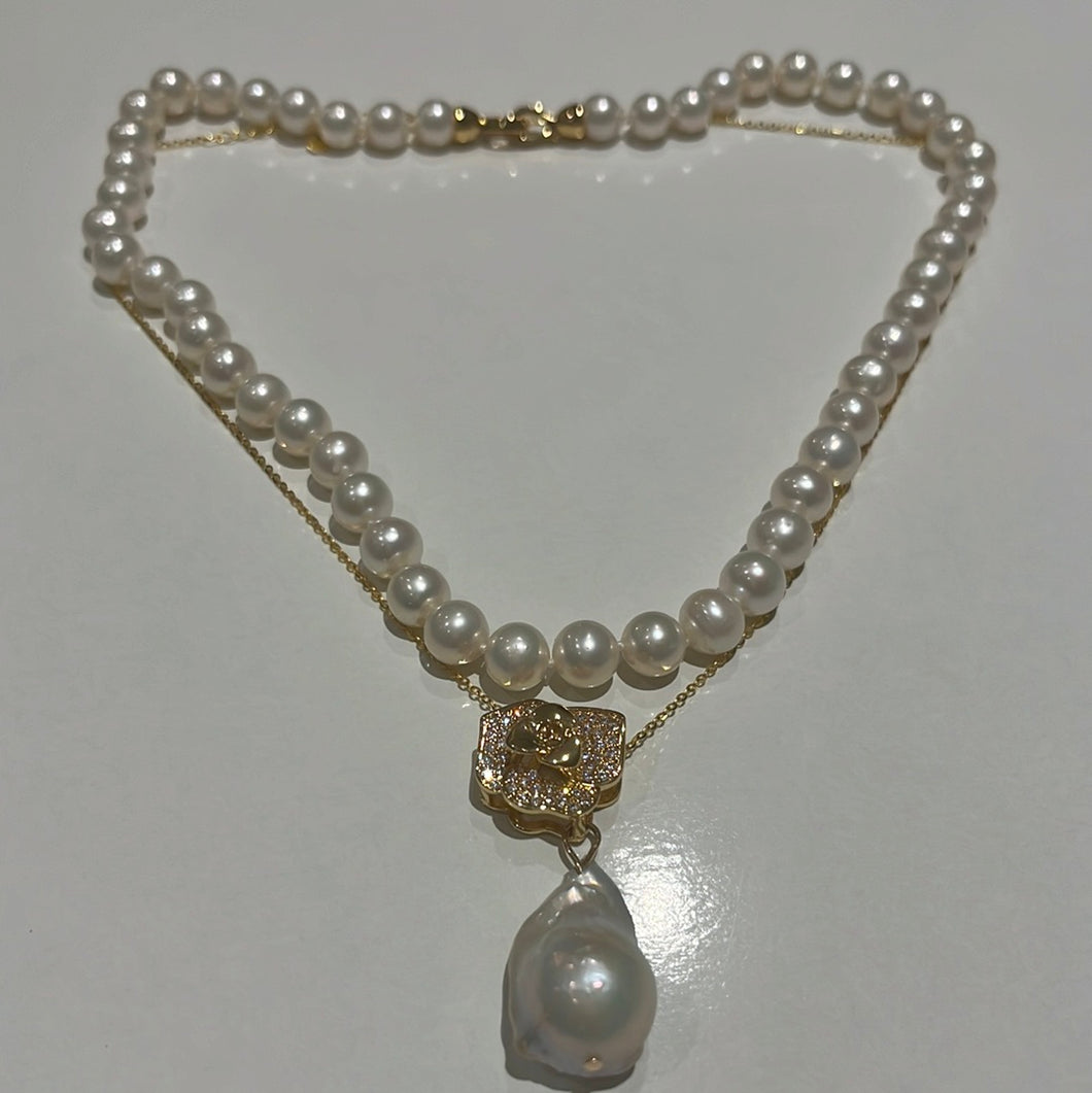 Rose 8-9 MM Premium Freshwater Pearl Set