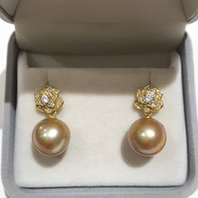 Load image into Gallery viewer, Golden Freshwater Pearls Earrings 04
