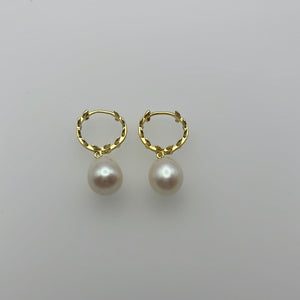 Hoop Freshwater Pearl Earrings