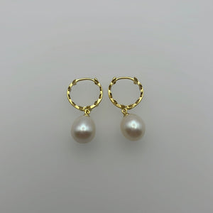 Hoop Freshwater Pearl Earrings