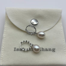 Load image into Gallery viewer, Hoop Freshwater Pearl Earrings
