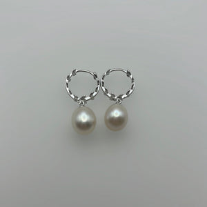 Hoop Freshwater Pearl Earrings