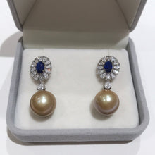 Load image into Gallery viewer, Golden Freshwater Pearl Earrings 01
