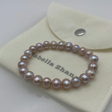 Load image into Gallery viewer, Elastic Purple Pearl Bracelets
