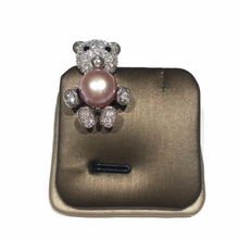 Load image into Gallery viewer, Bear Brooches with Freshwater Pearls
