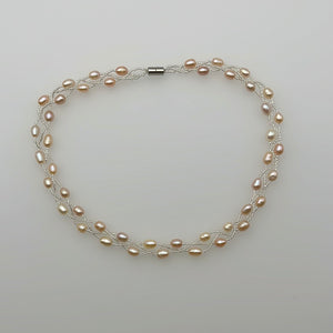 Magnet Pink Pearl Necklaces