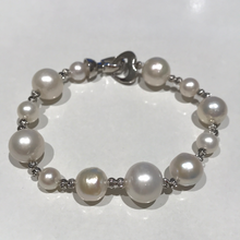 Load image into Gallery viewer, Mixed Sized Pearl Bracelets
