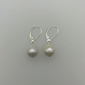 French Wire and Baroque Pearl Earrings