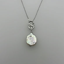 Load image into Gallery viewer, Coin and Freshwater Pearl Necklace Silver
